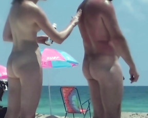 Curvy and busty family nudist