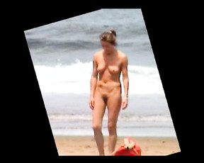 Nudist teen is so relaxed when she is all naked at the beach